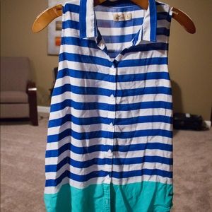 Hollister Striped Button Down Tank